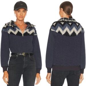 The Great Fleece Half Zip Pullover in Navy Canyon Geo
